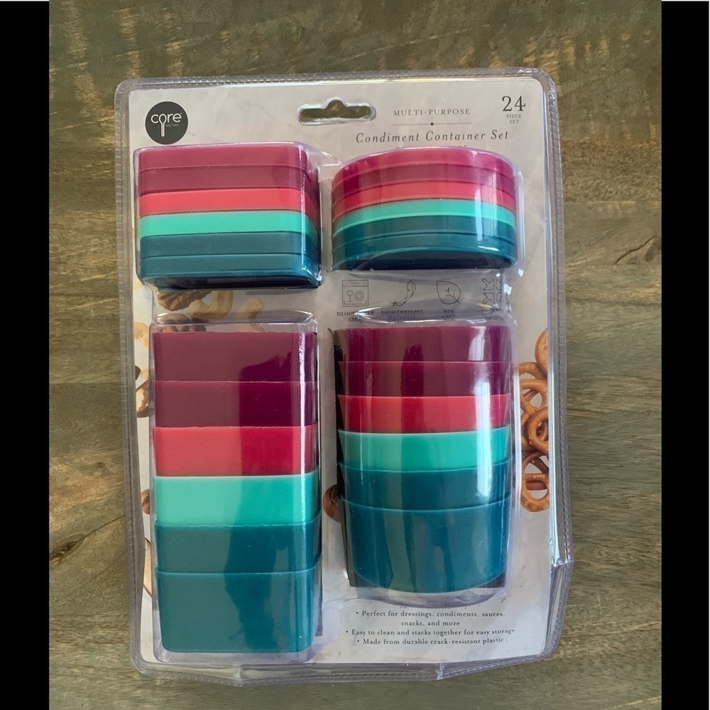 Multi-Purpose Condiment Container Set 24 piece Set